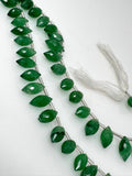 8" Green Strawberry Quartz Faceted Marquise Beads, Gemstone Beads, Wholesale Bulk Beads, 11x6mm - 15x7.5mm