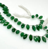 8" Green Strawberry Quartz Faceted Marquise Beads, Gemstone Beads, Wholesale Bulk Beads, 11x6mm - 15x7.5mm