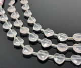 10 Pcs Rose Quartz Gemstone Beads, Rose Quartz Heart Shape Faceted Beads, Bulk Wholesale Beads, 9mm - 10mm