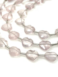 10 Pcs Rose Quartz Gemstone Beads, Rose Quartz Heart Shape Faceted Beads, Bulk Wholesale Beads, 9mm - 10mm