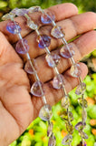 11 Pcs Ametrine Faceted Heart Shape Beads, Ametrine Gemstone Beads, Bulk Wholesale Beads, 9mm - 10mm