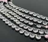 14 Pcs Rose Quartz Gemstone Beads, Rose Quartz Hexagon Shape Faceted Beads, Bulk Wholesale Beads, 8mm - 10mm