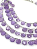 6.5” Amethsyt Gemstone Beads, Light Purple Amethsyt Faceted Hexagon Shape Wholesale Beads for Jewelry Making