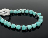 8.5” Peruvian Amazonite Trillion Shape Briolette Gemstone Beads, Wholesale Bulk Beads, 8mm-9mm