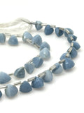 8” Peruvian Blue Opal Trillion Shape Briolette Gemstone Beads, Wholesale Bulk Beads