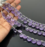 6.5” Amethsyt Gemstone Beads, Light Purple Amethsyt Faceted Hexagon Shape Wholesale Beads for Jewelry Making