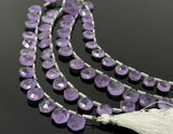 6.5” Amethsyt Gemstone Beads, Light Purple Amethsyt Faceted Hexagon Shape Wholesale Beads for Jewelry Making