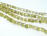 8.5” Lemon Quartz Trillion Shape Briolette Gemstone Beads, Wholesale Bulk Beads