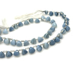 8” Peruvian Blue Opal Trillion Shape Briolette Gemstone Beads, Wholesale Bulk Beads