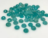 10 Pcs Natural Amazonite Rosecut Cabochons, Loose Gemstones, Amazonite Rose Cuts, Peruvian Amazonite Ring Stones, 8.5mm - 9.5mm