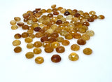 10 Pcs / 14 Pcs Natural Citrine Rose Cut Cabochons, Loose Gemstones, Citrine Ring Stones Rosecuts, 7mm - 9mm