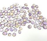 5 Pcs Natural Ametrine Rose Cut Cabochons, Loose Gemstones, Rosecut Ring Stone, Amethyst and Citrine Rosecuts