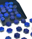 9 Pcs/10 Pcs Natural Lapis Lazuli Rosecut Cabochons, Loose Rose Cut Gemstones , Ring Stones, 8mm - 8.5mm