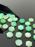 11 Pcs Natural Chrysoprase Rosecut Cabochons, Loose Gemstones, Chrysoprase Rose Cuts, Ring Stones, 8mm - 8.5mm