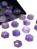 11 Pcs Natural Amethyst Rose Cut Cabochons, Loose Gemstones, Rosecut Ring Stone, Amethyst Rosecuts, 8mm - 8.5mm