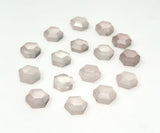 10 Pcs / 13 Pcs Natural Rose Quartz Rosecuts Cabochons, Loose Gemstones, Rose Quartz Rose Cuts, Ring Stones , 8mm - 8.5mm