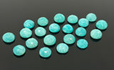 10 Pcs Natural Amazonite Rosecut Cabochons, Loose Gemstones, Amazonite Rose Cuts, Peruvian Amazonite Ring Stones, 8.5mm - 9.5mm