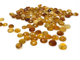 10 Pcs / 14 Pcs Natural Citrine Rose Cut Cabochons, Loose Gemstones, Citrine Ring Stones Rosecuts, 7mm - 9mm