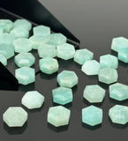 10 Pcs / 12 Pcs Natural Amazonite Rosecut Cabochons, Loose Gemstones, Amazonite Rose Cuts, Peruvian Amazonite Ring Stones, 8mm - 8.5mm