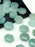 10 Pcs / 12 Pcs Natural Amazonite Rosecut Cabochons, Loose Gemstones, Amazonite Rose Cuts, Peruvian Amazonite Ring Stones, 8mm - 8.5mm