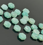 10 Pcs / 12 Pcs Natural Amazonite Rosecut Cabochons, Loose Gemstones, Amazonite Rose Cuts, Peruvian Amazonite Ring Stones, 8mm - 8.5mm