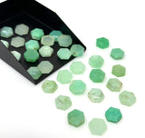 11 Pcs Natural Chrysoprase Rosecut Cabochons, Loose Gemstones, Chrysoprase Rose Cuts, Ring Stones, 8mm - 8.5mm