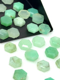 11 Pcs Natural Chrysoprase Rosecut Cabochons, Loose Gemstones, Chrysoprase Rose Cuts, Ring Stones, 8mm - 8.5mm