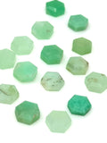 11 Pcs Natural Chrysoprase Rosecut Cabochons, Loose Gemstones, Chrysoprase Rose Cuts, Ring Stones, 8mm - 8.5mm