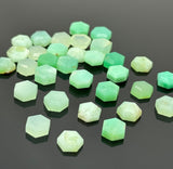 11 Pcs Natural Chrysoprase Rosecut Cabochons, Loose Gemstones, Chrysoprase Rose Cuts, Ring Stones, 8mm - 8.5mm