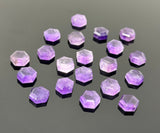 11 Pcs Natural Amethyst Rose Cut Cabochons, Loose Gemstones, Rosecut Ring Stone, Amethyst Rosecuts, 8mm - 8.5mm