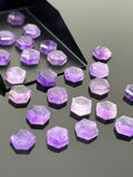 11 Pcs Natural Amethyst Rose Cut Cabochons, Loose Gemstones, Rosecut Ring Stone, Amethyst Rosecuts, 8mm - 8.5mm