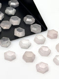 10 Pcs / 13 Pcs Natural Rose Quartz Rosecuts Cabochons, Loose Gemstones, Rose Quartz Rose Cuts, Ring Stones , 8mm - 8.5mm