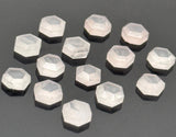 10 Pcs / 13 Pcs Natural Rose Quartz Rosecuts Cabochons, Loose Gemstones, Rose Quartz Rose Cuts, Ring Stones , 8mm - 8.5mm