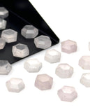 10 Pcs / 13 Pcs Natural Rose Quartz Rosecuts Cabochons, Loose Gemstones, Rose Quartz Rose Cuts, Ring Stones , 8mm - 8.5mm